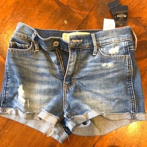 High waisted jean shorts